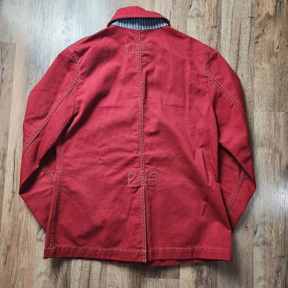 Women's Eddie Bauer Red Button Front Utility Shirt Jacket Size Small - Picture 6 of 15